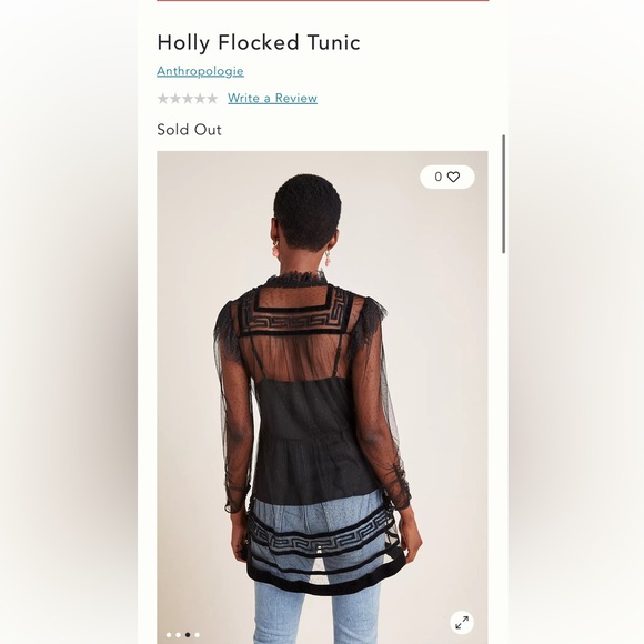 Anthropologie Holly Flocked Tunic Top Size XL Rare - Picture 15 of 15